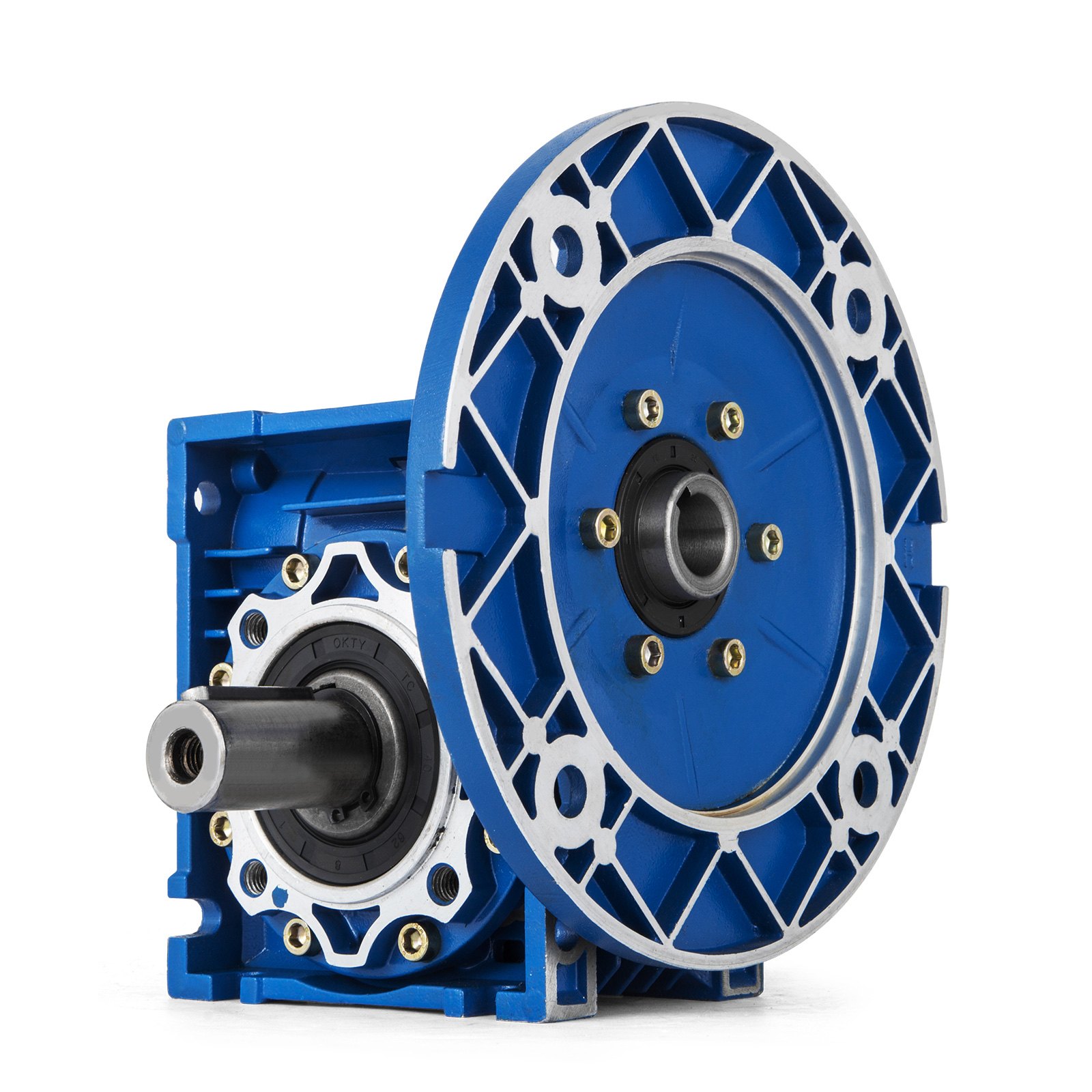 1Set NMRV050 Worm Gear 20:1 80C Speed Reducer Gearbox Dual Output Shaft Aluminum