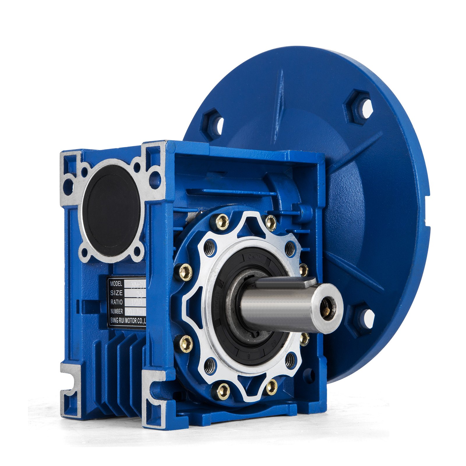 1Set NMRV050 Worm Gear 20:1 80C Speed Reducer Gearbox Dual Output Shaft Aluminum