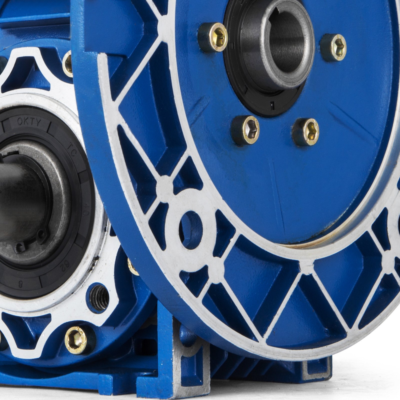 1Set NMRV050 Worm Gear 20:1 80C Speed Reducer Gearbox Dual Output Shaft Aluminum