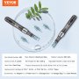 VEVOR Professional Microneedling Pen, Electric Derma Pen with 6PCS Disposable Cartridges, 6 Variable Speed Skin Care Beauty Device with LCD Display and 0-2.5mm Adjustable Needle Length