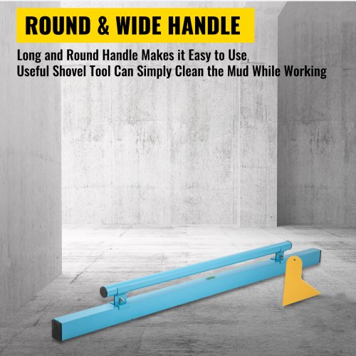 VEVOR Combo Concrete Screed, 48" Aluminum Screed Board, Concrete Screed Tool with Built-in Leveling Vial, Lightweight Concrete Screed Board with Comfortable Handle and Plastic Shovel for Construction