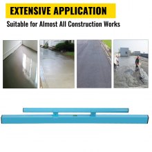 VEVOR Combo Concrete Screed, 48" Aluminum Screed Board, Concrete Screed Tool with Built-in Leveling Vial, Lightweight Concrete Screed Board with Comfortable Handle and Plastic Shovel for Construction