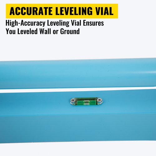 VEVOR Combo Concrete Screed, 72" Aluminum Screed Board, Concrete Screed Tool with Built-in Leveling Vial, Lightweight Concrete Screed Board with Comfortable Handle and Plastic Shovel for Construction