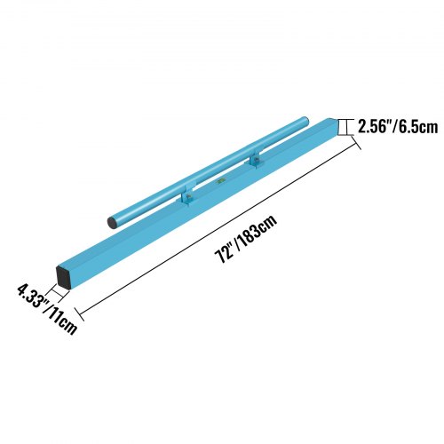 VEVOR Combo Concrete Screed, 72" Aluminum Screed Board, Concrete Screed Tool with Built-in Leveling Vial, Lightweight Concrete Screed Board with Comfortable Handle and Plastic Shovel for Construction
