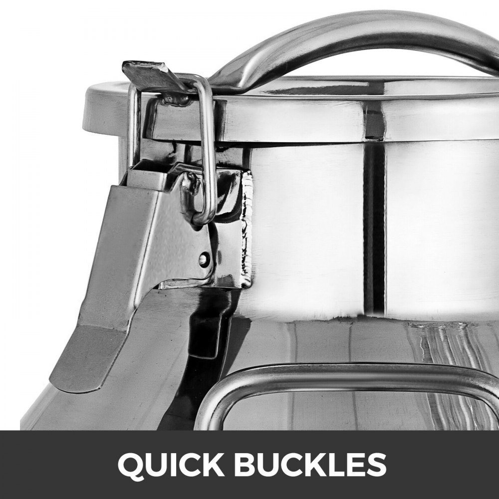 304 Stainless Steel 10L Milk Can Wine Pail Bucket Tote Jug in One-piece