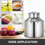 304 Stainless Steel 10L Milk Can Wine Pail Bucket Tote Jug in One-piece