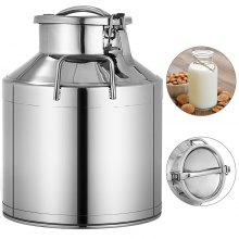 VEVOR 304 Stainless Steel Milk Can 10 Liter Milk bucket Wine Pail Bucket 2.6 Gallon Milk Can Tote Jug with Sealed Lid Heavy Duty