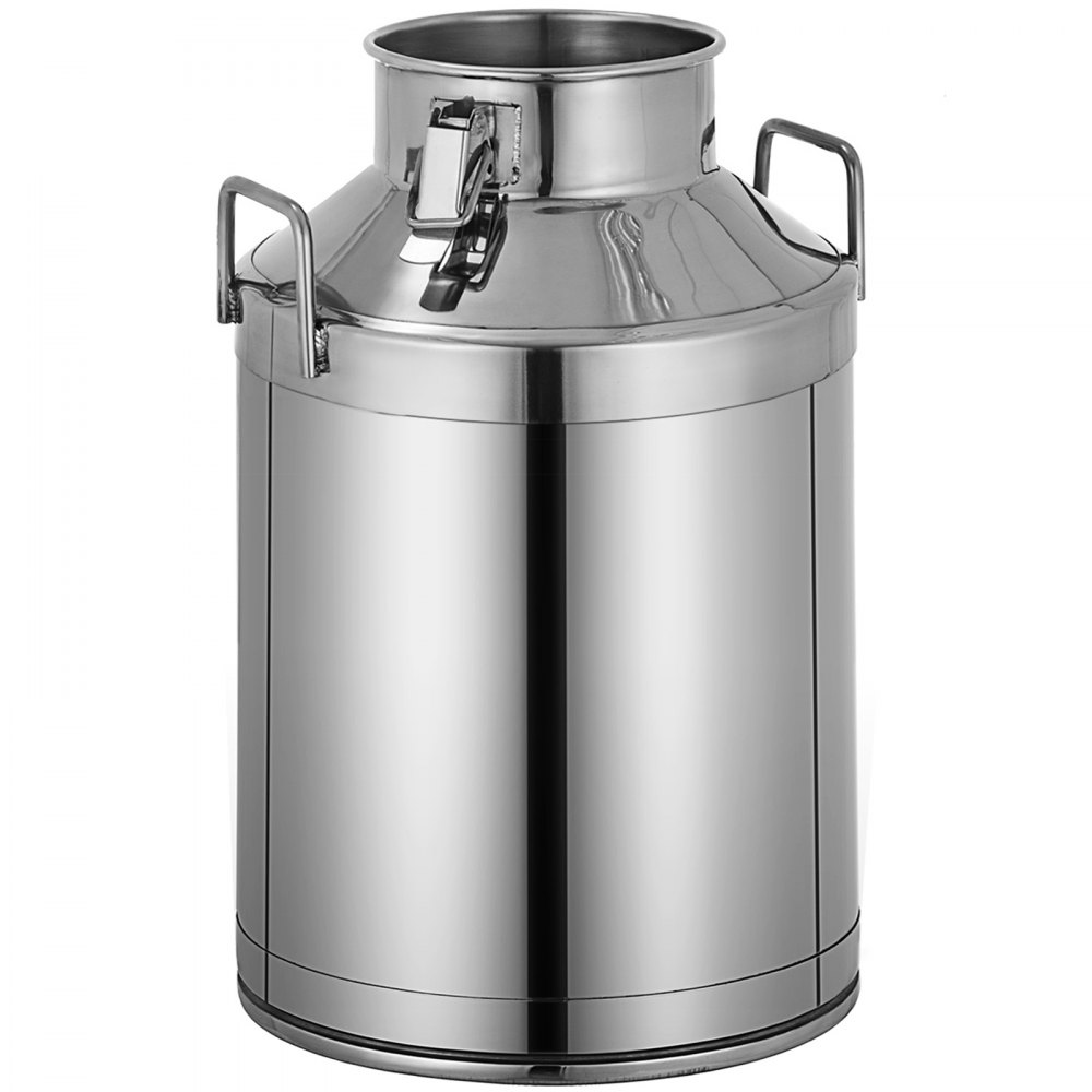 30 L Milk Billy Can & Lid Stainless Steel Cow Dairy Goat Sheep Bucket and Lid