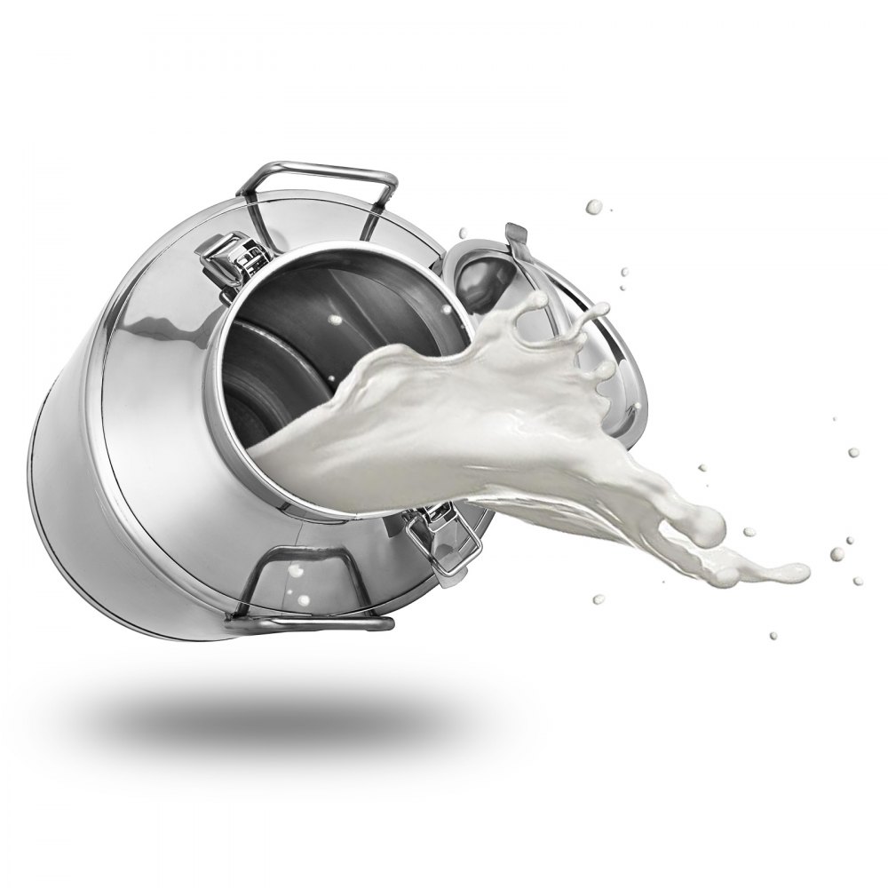 30 L Milk Billy Can & Lid Stainless Steel Cow Dairy Goat Sheep Bucket and Lid