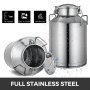 VEVOR 304 Stainless Steel Milk Can 30 Liter Milk bucket Wine Pail Bucket 8 Gallon Milk Can Tote Jug with Sealed Lid Heavy Duty