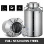 VEVOR 40L Metal Jug Stainless Steel Jar Milk Can Pail Milk Bottle Canister Lid