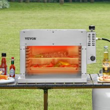 VEVOR Propane Steak Grill 1500°F Portable Infrared Broiler for Outdoor Barbecue