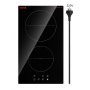 VEVOR Induction Cooktop, 3400W Electric Countertop Burner, 2 Burner Touch Control Stove, Built-in Induction Cooktop with 9 Power Settings, Child Safety Lock, Timer, Glass Surface