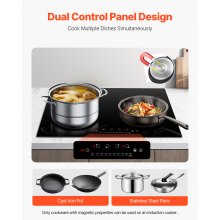 VEVOR 6000W 4 Burner Induction Cooktop Electric Countertop Burner Touch Control