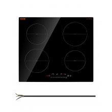 VEVOR 6000W 4 Burner Induction Cooktop Electric Countertop Burner Touch Control