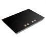 VEVOR Induction Cooktop, 6600W Electric Countertop Burner, 4 Burner Knob Control Stove, Built-in Induction Cooktop with 12 Temperature Settings, Glass Surface, Auto Shut-Off