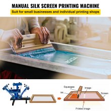 VEVOR Screen Printing Machine Silk Screen Printing Machine Screen Printing Press 4 Color 1 Station Removable Pallet Special Design (4 Color 1 Station)