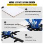 VEVOR Screen Printing Machine Silk Screen Printing Machine Screen Printing Press 4 Color 4 Station Removable Pallet Special Design (4 Color 4 Station)