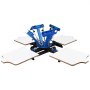 VEVOR Screen Printer 4 Color 4 Station Silk Screen Printing Kit 55x45cm T-shirt Screen Printing Machine Screenprint Press