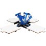 VEVOR Screen Printer 4 Color 4 Station Silk Screen Printing Kit 55x45cm T-shirt Screen Printing Machine Screenprint Press