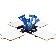 VEVOR Screen Printer 4 Color 4 Station Silk Screen Printing Kit 55x45cm T-Shirt Screen Printing Machine Screenprint Press