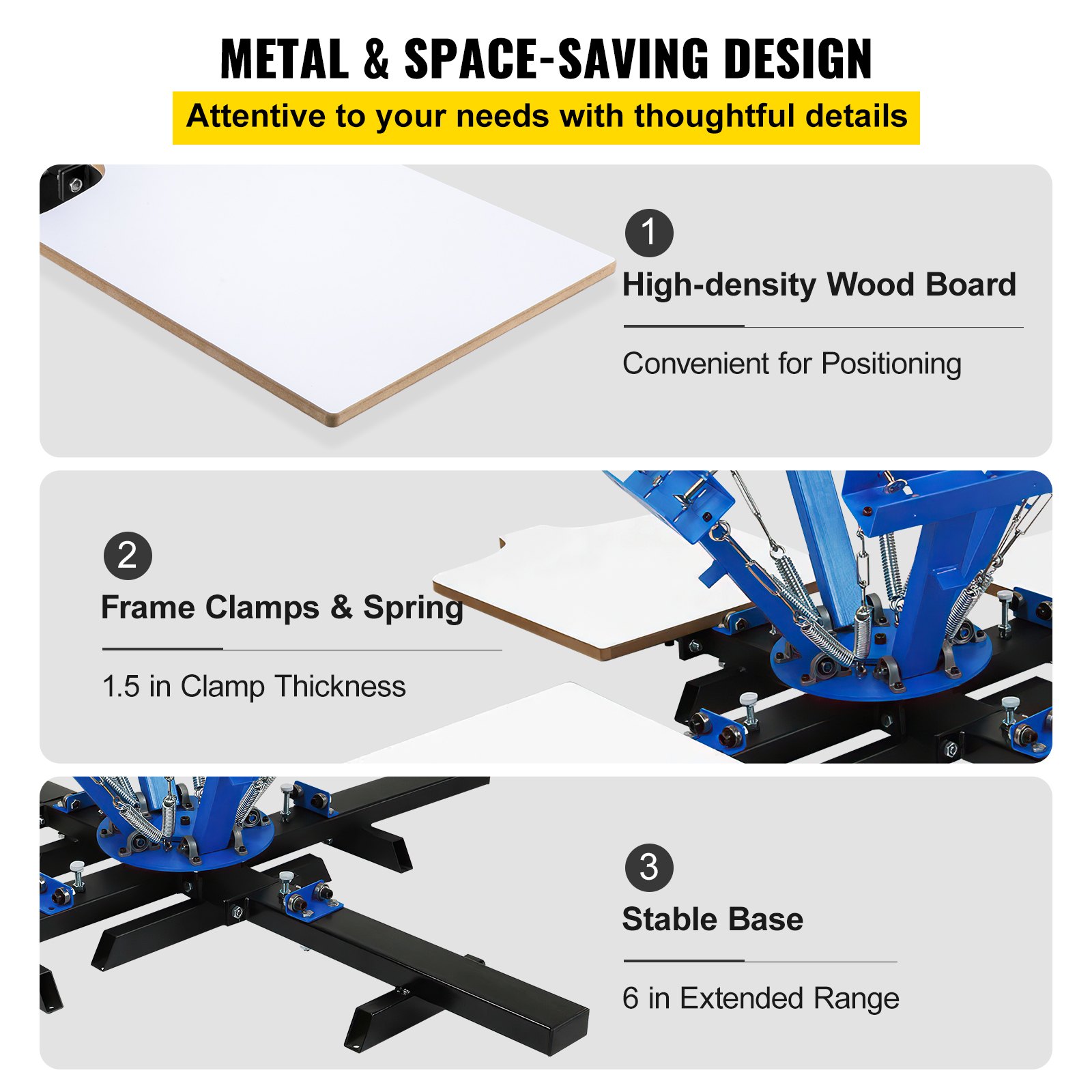 VEVOR Screen Printing Machine Silk Screen Printing Machine Screen Printing Press 4 Color 4 Station Removable Pallet Special Design (4 Color 4 Station)