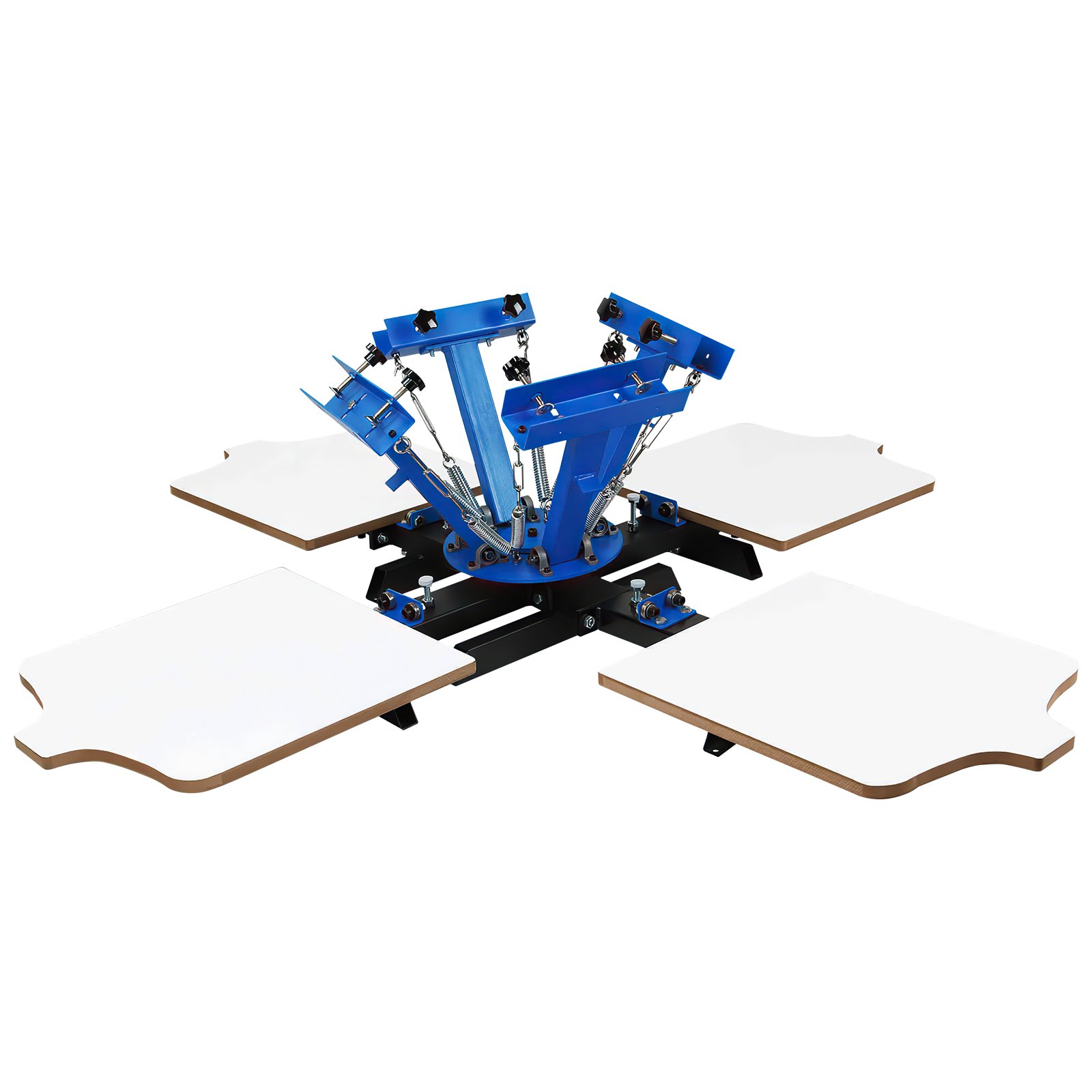 VEVOR Screen Printing Machine Silk Screen Printing Machine Screen Printing Press 4 Color 4 Station Removable Pallet Special Design (4 Color 4 Station)