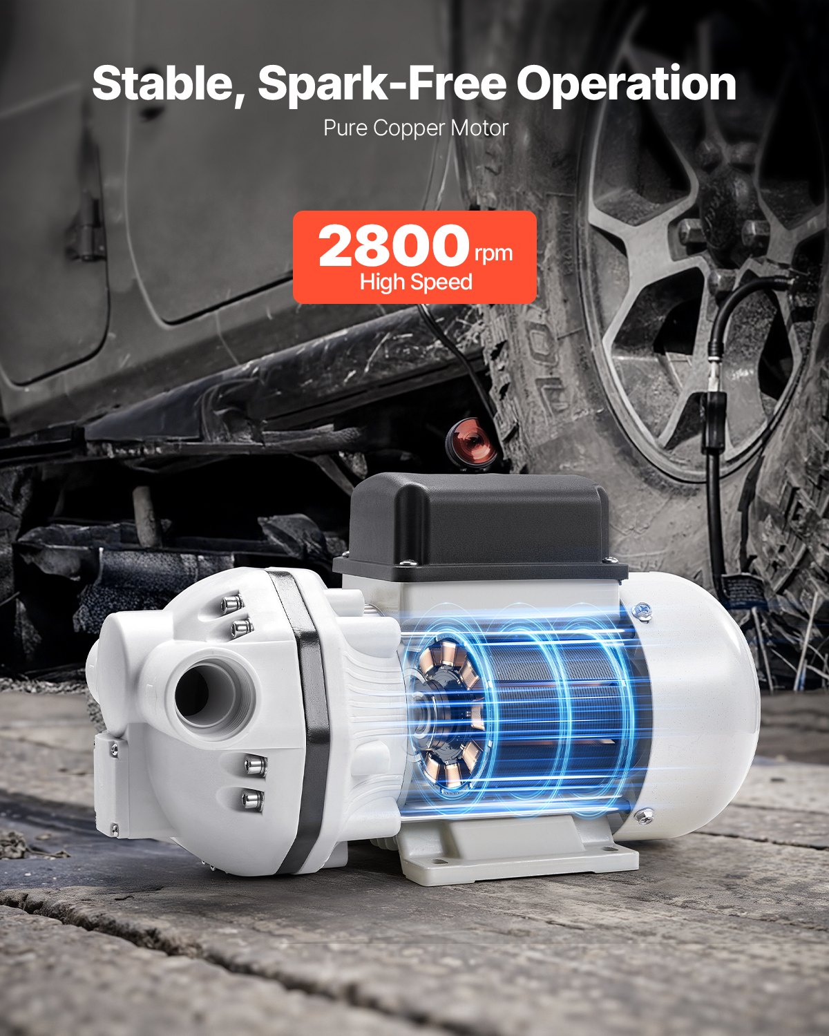 VEVOR DEF Transfer Pump, 10.5 GPM, Diaphragm Irrigation Self Priming Electric Water Pump for Diesel Exhaust Fluid Automotive Urea Oil, 110V, 375W, 26.25 ft Lift, for Liquid Transportation Refueling