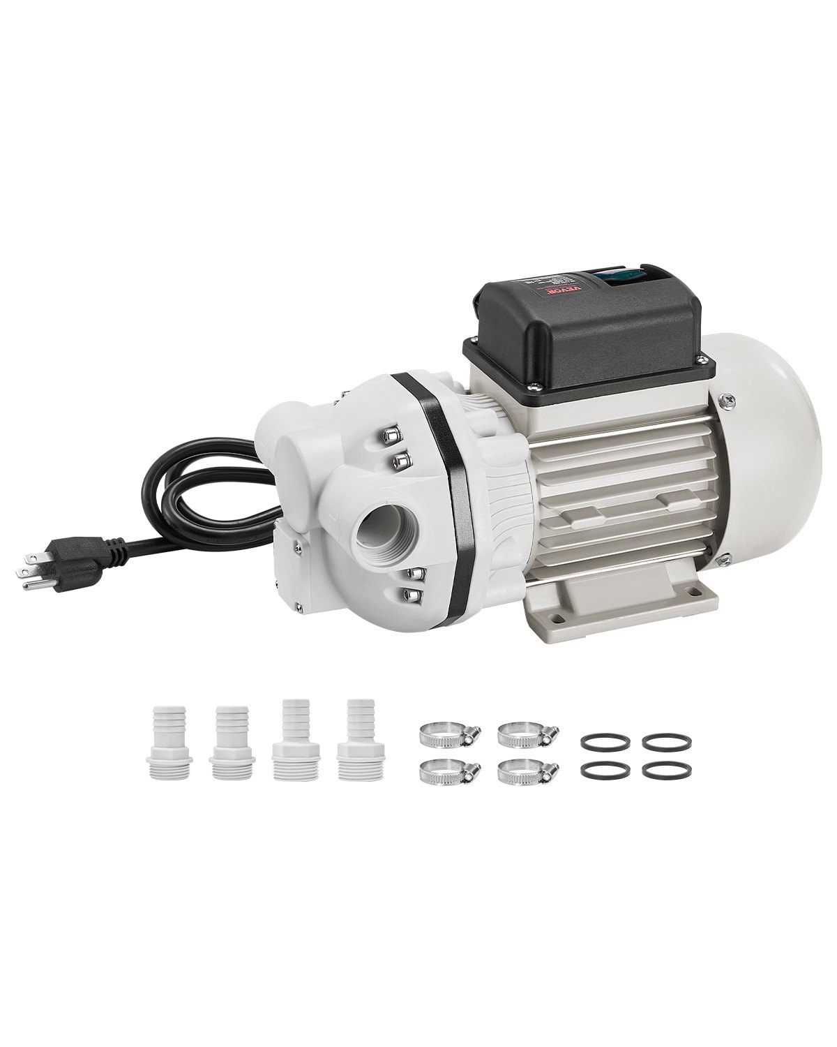 VEVOR DEF Transfer Pump, 10.5 GPM, Diaphragm Irrigation Self Priming Electric Water Pump for Diesel Exhaust Fluid Automotive Urea Oil, 110V, 375W, 26.25 ft Lift, for Liquid Transportation Refueling