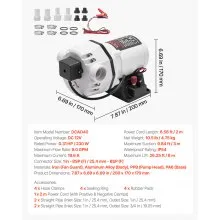 DEF Transfer Pump 9 GPM DC 12V for Diesel Exhaust Fluid Diaphragm Self Priming