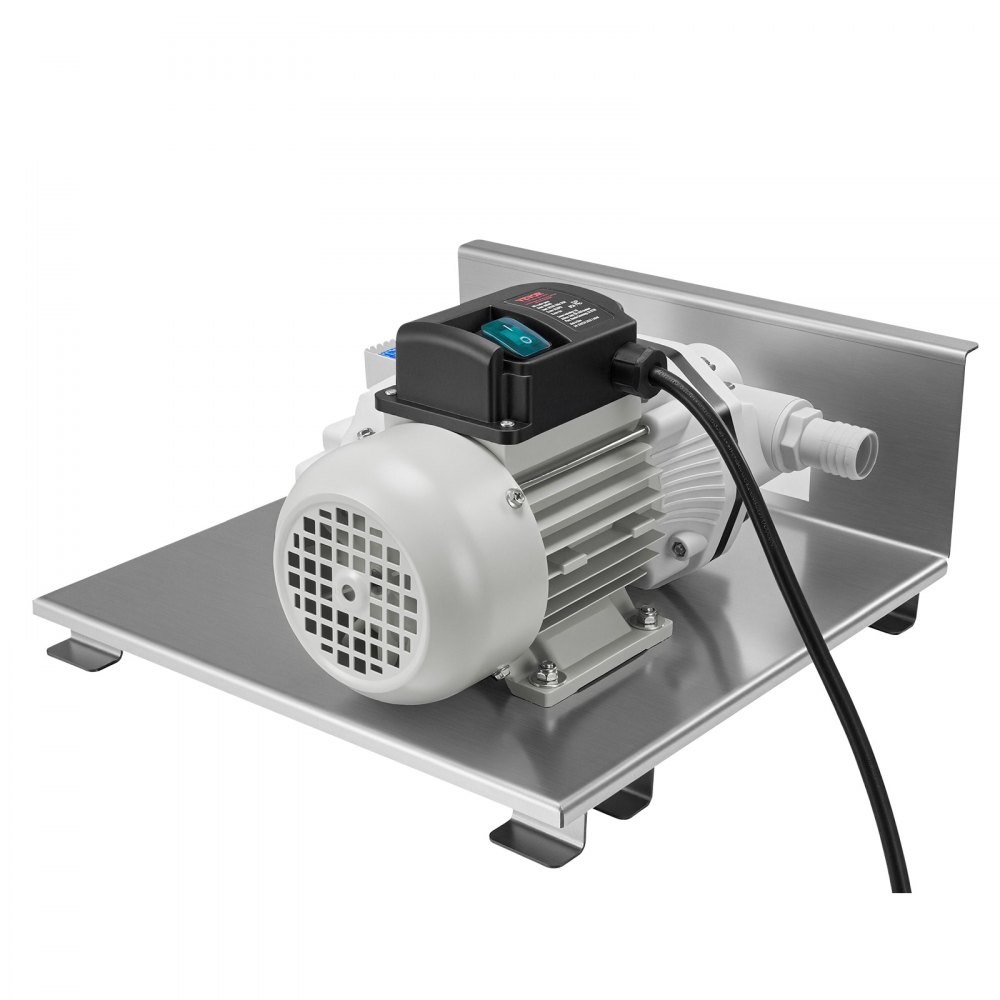 Kit de bomba de transferencia VEVOR de 110 V, 10,5 GPM, bomba de agua eléctrica autocebante de diafragma para fluido de escape diésel de urea, con soporte de montaje, medidor de flujo, boquilla automática y manguera, para transporte de líquidos.