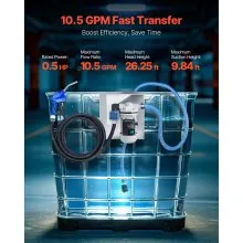 110V DEF Transfer Pump 10.5GPM for Diesel Exhaust Fluid with Bracket Auto Nozzle
