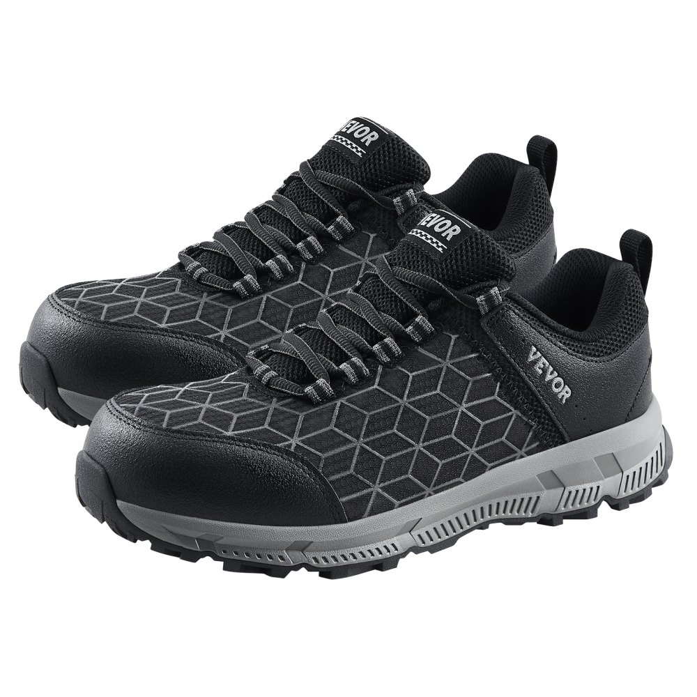 VEVOR Alloy Toe Shoes for Men US Size 12 Wide Athletic Work Shoe Sneakers Black