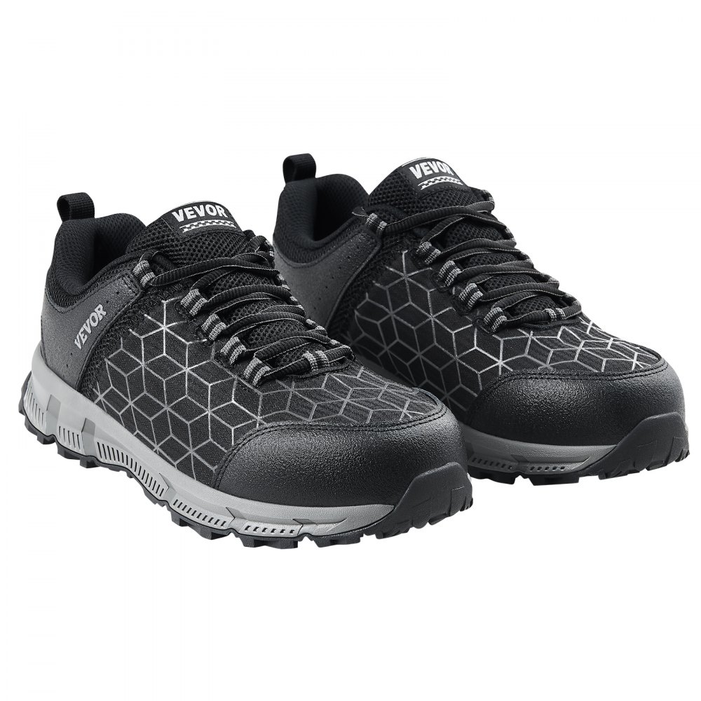 VEVOR Alloy Toe Shoes for Men US Size 12 Wide Athletic Work Shoe Sneakers Black