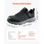 VEVOR Steel Toe Shoes for Men, US Size 11, Men’s Cushion Sport Safety Toe Athletic Work Shoe, Indestructible Safety Sneakers Lightweight,Breathable Industry Construction Work Shoes, Black