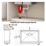VEVOR farmhouse sink measurements and compatibility with garbage disposals, 30&quot; x 22&quot; x 10&quot;, 3.5&quot; drain opening.
