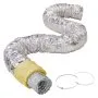 VEVOR Dryer Vent Hose, 5'' Insulated Flexible Duct 25FT Long with 2 Duct Clamps, Heavy-Duty Three Layer Protection for HVAC Heating Cooling Ventilation and Exhaust, R-4.2 Flame Resistance Value