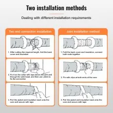 VEVOR Dryer Vent Hose, 127MM Insulated Flexible Duct 7.62M Long with 2 Duct Clamps, Heavy-Duty Three Layer Protection for HVAC Heating Cooling Ventilation and Exhaust, R-4.2 Flame Resistance Value