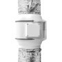 VEVOR dryer vent hose connected to a white ventilation system with silver foil insulation and clamps.