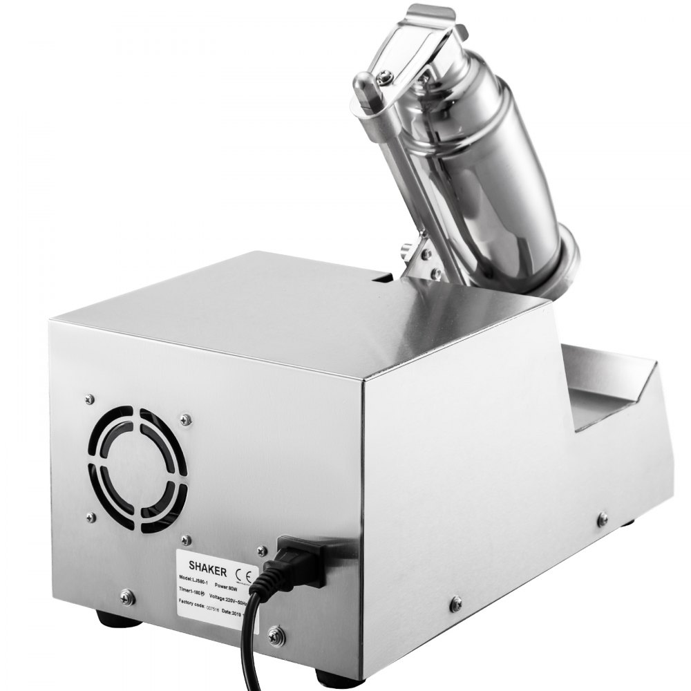VEVOR Electric Milk Tea Shaker Machine 400r/min Stainless Steel Double-Cup Auto for Restaurant