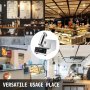 VEVOR Electric Milk Tea Shaker Machine 400r/min Stainless Steel Double-Cup Auto for Restaurant
