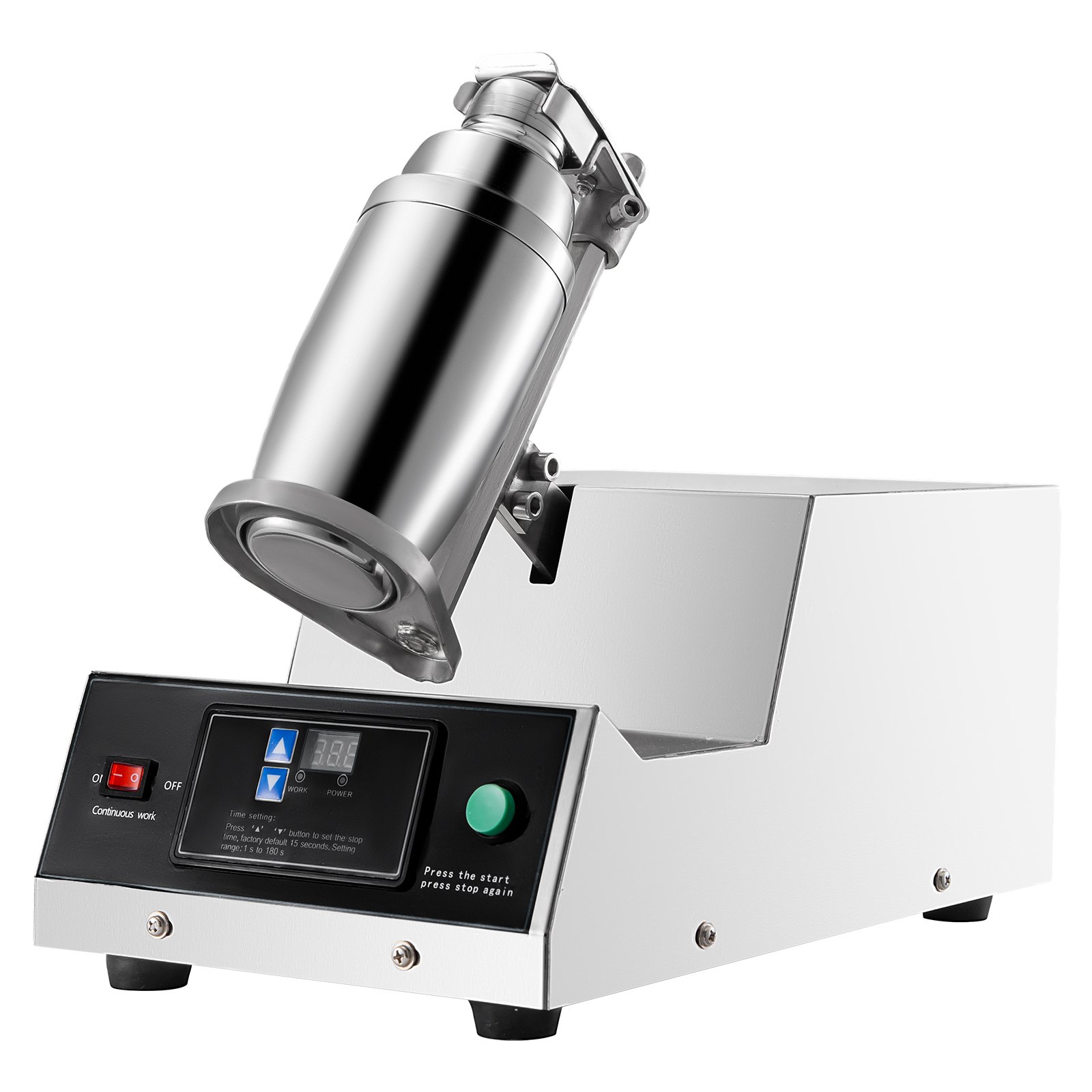 VEVOR Electric Milk Tea Shaker Machine 400r/min Stainless Steel Double-Cup Auto for Restaurant