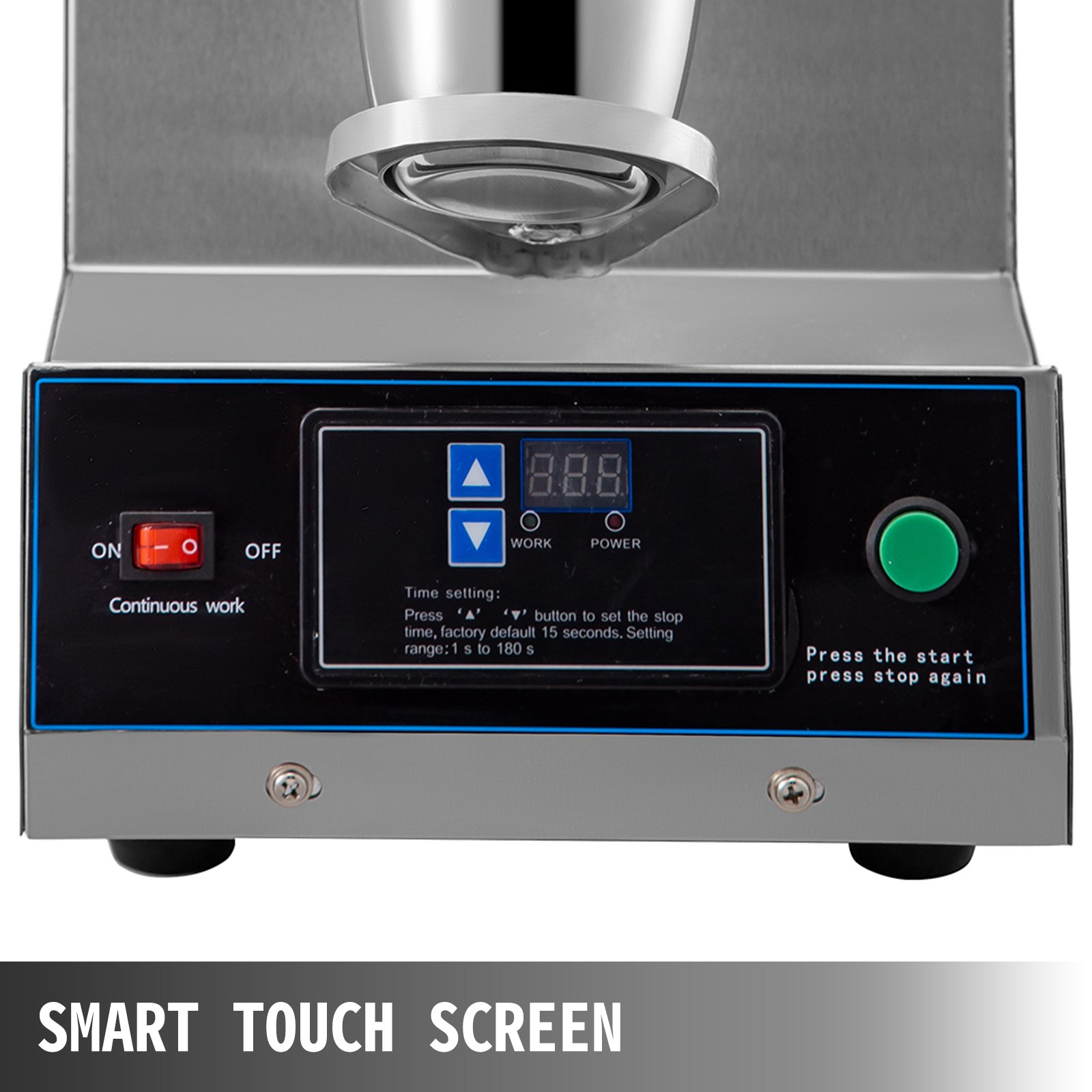 VEVOR Electric Milk Tea Shaker Machine 400r/min Stainless Steel Double-Cup Auto for Restaurant