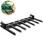 72" Clamp Debris Forks Tractor Skid Steer Loader Bucket Pallet Forks Heavy Steel