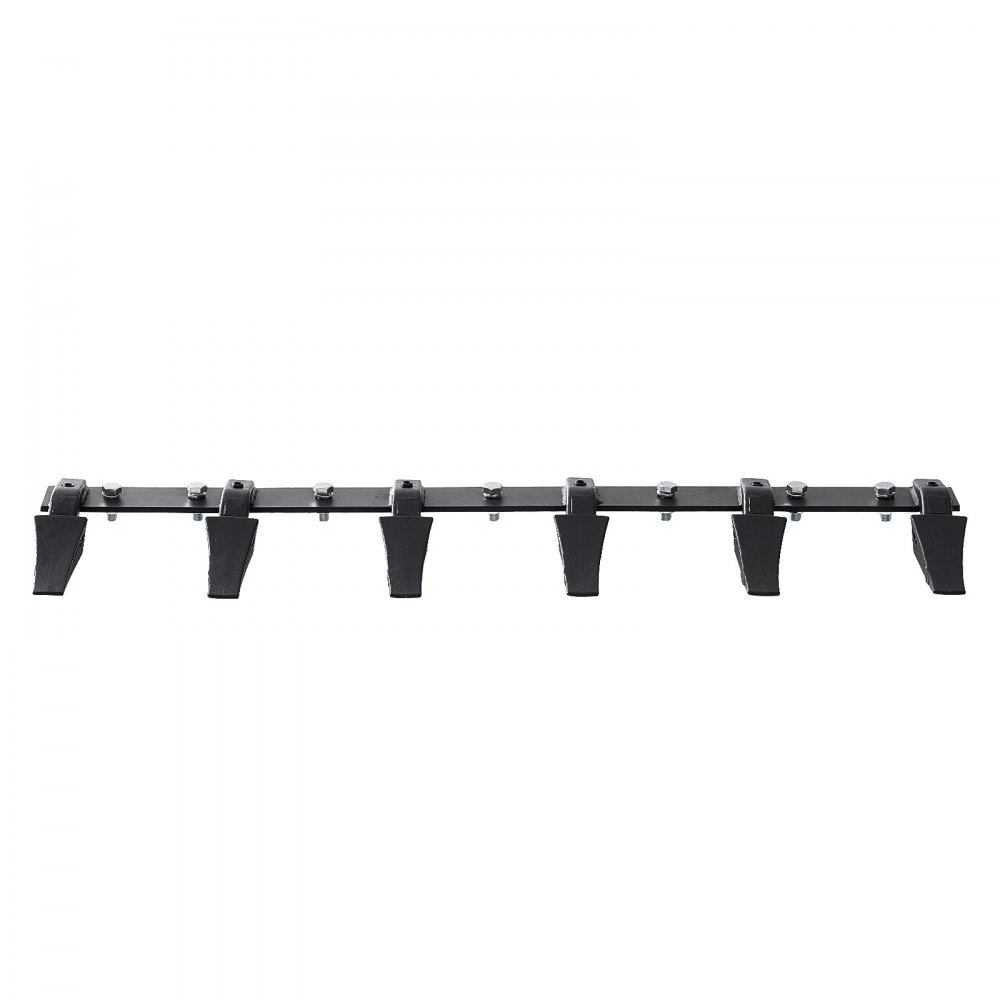 VEVOR Bucket Tooth Bar, 48'', Heavy Duty Tractor Bucket 6 Teeth Bar for Loader Tractor Skidsteer, 4560 lbs Load-Bearing Capacity Bolt On Design, for Efficient Soil Excavation and Bucket Protection
