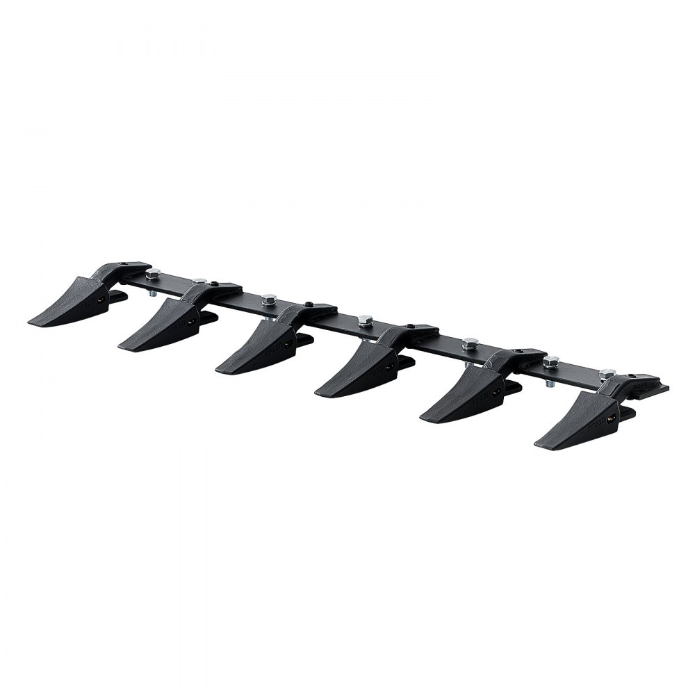 VEVOR Bucket Tooth Bar, 48'', Heavy Duty Tractor Bucket 6 Teeth Bar for Loader Tractor Skidsteer, 4560 lbs Load-Bearing Capacity Bolt On Design, for Efficient Soil Excavation and Bucket Protection