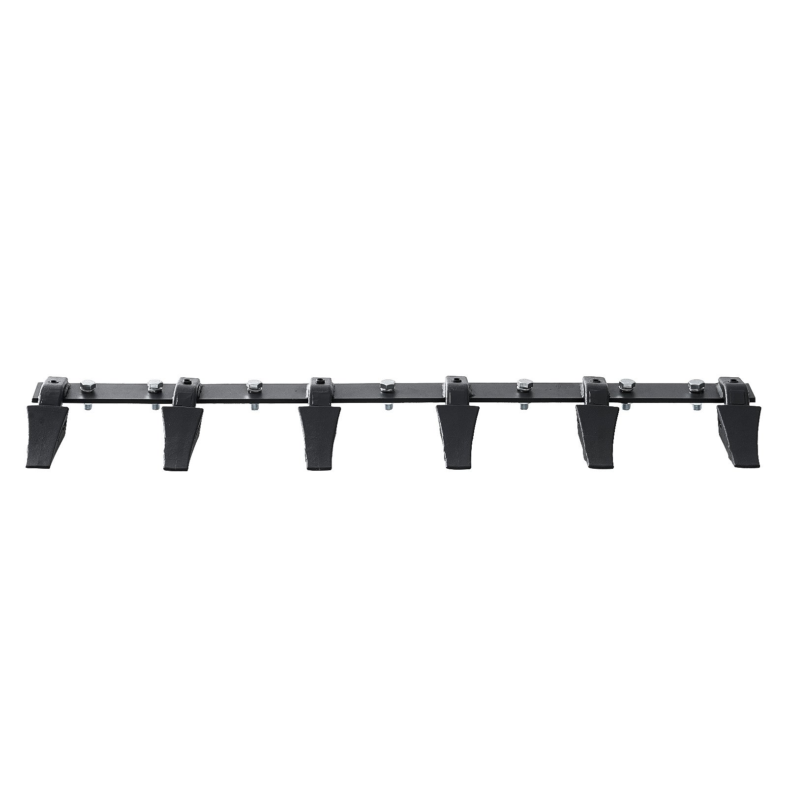 VEVOR Bucket Tooth Bar, 48'', Heavy Duty Tractor Bucket 6 Teeth Bar for Loader Tractor Skidsteer, 4560 lbs Load-Bearing Capacity Bolt On Design, for Efficient Soil Excavation and Bucket Protection