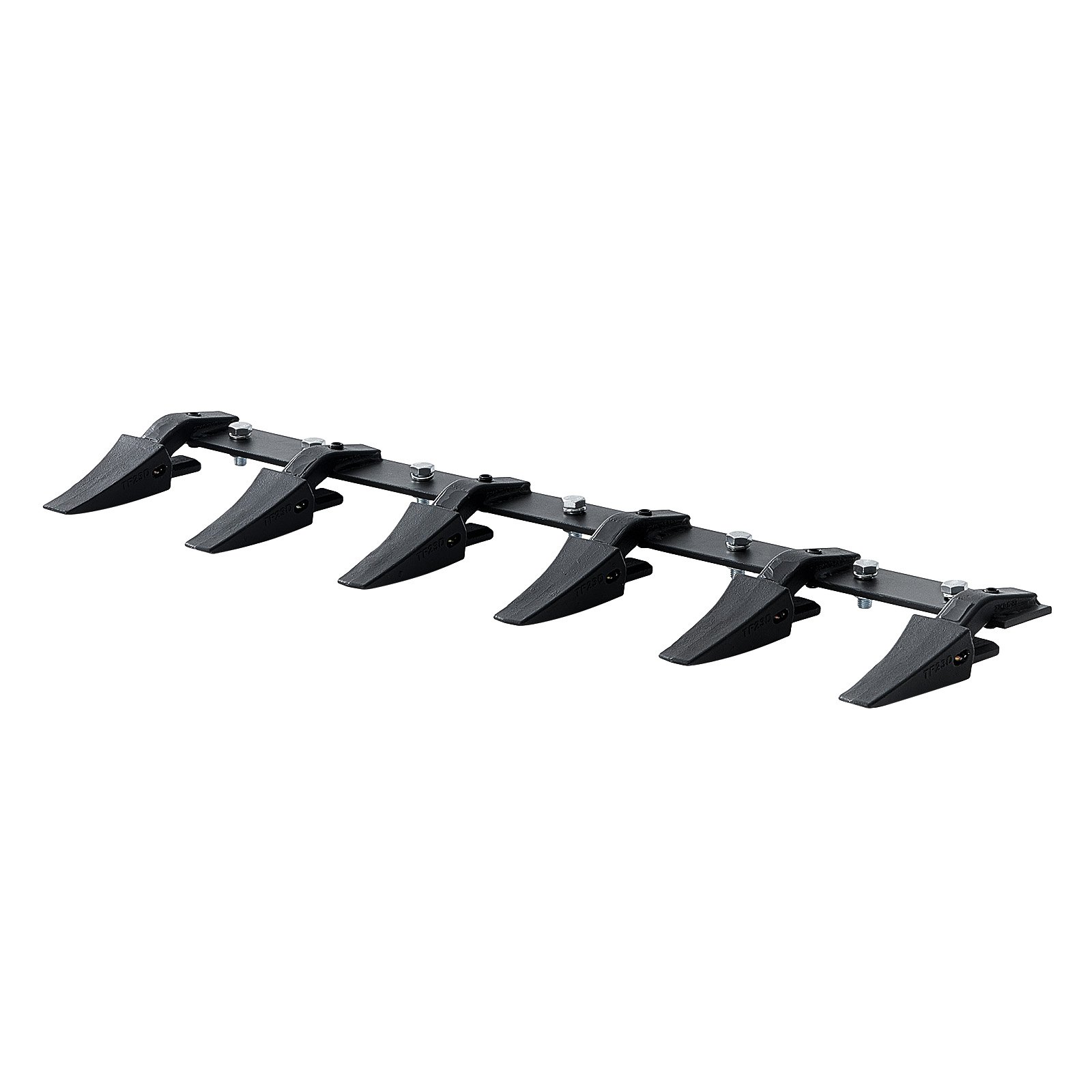 VEVOR Bucket Tooth Bar, 48'', Heavy Duty Tractor Bucket 6 Teeth Bar for Loader Tractor Skidsteer, 4560 lbs Load-Bearing Capacity Bolt On Design, for Efficient Soil Excavation and Bucket Protection