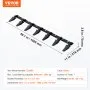VEVOR Bucket Tooth Bar, 1500mm, Heavy Duty Tractor Bucket 7 Teeth Bar for Loader Tractor Skidsteer, 2000 kg Load-Bearing Capacity Bolt On Design, for Efficient Soil Excavation and Bucket Protection