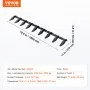 VEVOR Bucket Tooth Bar, 72'', Heavy Duty Tractor Bucket 9 Teeth Bar for Loader Tractor Skidsteer, 4560 lbs Load-Bearing Capacity Bolt On Design, for Efficient Soil Excavation and Bucket Protection